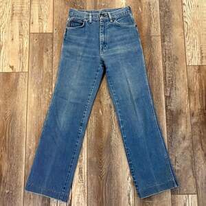 Vintage 1970s Sedgefield USA High Rise Wide Leg Flare Jeans Small Waist
